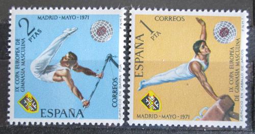 Poštové známky Španielsko 1971 ME v gymnastice Mi# 1929-30