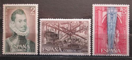 Poštové známky Španielsko 1971 Námoøní bitva o Lepanto, 400. výroèie Mi# 1950-52