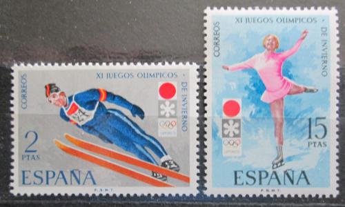 Poštové známky Španielsko 1972 ZOH Sapporo Mi# 1969-70