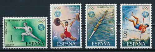 Poštové známky Španielsko 1972 LOH Mnichov Mi# 1993-96