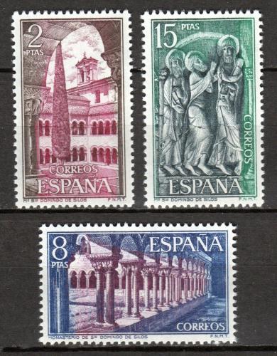 Poštové známky Španielsko 1973 Kláštor Santo Domingo, Burgos Mi# 2054-56