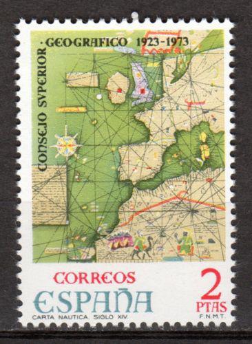 Poštová známka Španielsko 1974 Mapa Mi# 2067