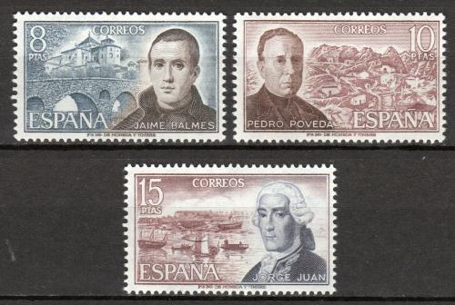 Poštové známky Španielsko 1974 Vedci Mi# 2075-77
