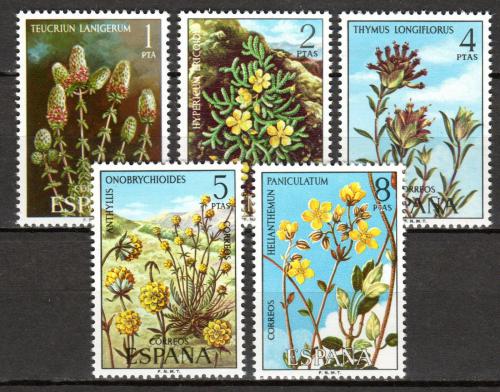 Poštové známky Španielsko 1974 Flóra Mi# 2115-19