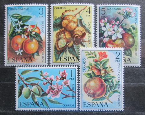 Poštové známky Španielsko 1975 Kvìty ovoce Mi# 2146-50