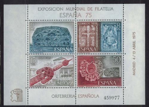 Poštové známky Španielsko 1975 Výstava ESPAÒA Mi# Block 19 Kat 8€