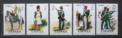 Poštové známky Španielsko 1976 Vojenské uniformy Mi# 2243-47