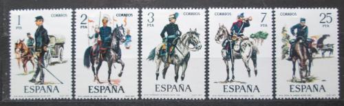 Poštové známky Španielsko 1977 Vojenské uniformy Mi# 2316-20