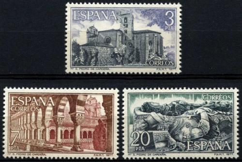 Poštové známky Španielsko 1977 Kláštor San Pedro de Cardeòa, Burgos Mi# 2335-37