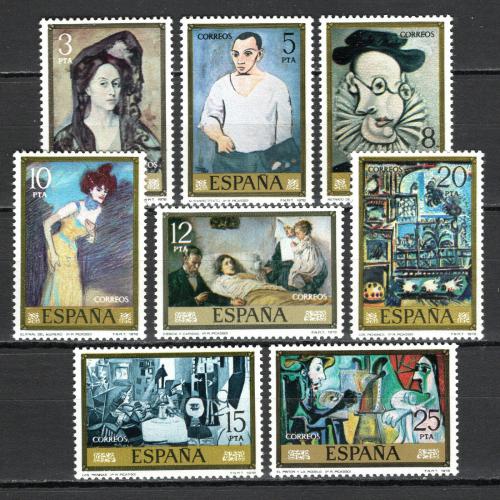 Poštovní známky Španìlsko 1978 Umìní, Pablo Picasso Mi# 2373-80