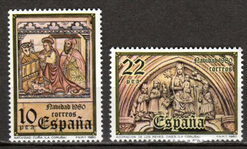 Poštové známky Španielsko 1980 Vianoce, umenie Mi# 2483-84