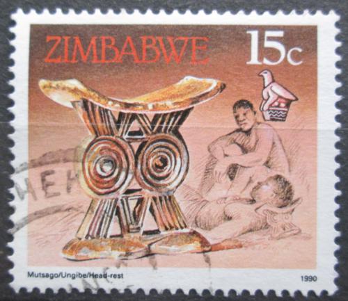 Poštová známka Zimbabwe 1990 Opìrka hlavy Mi# 424