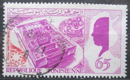 Poštová známka Tunisko 1967 Výstava EXPO Mi# 675