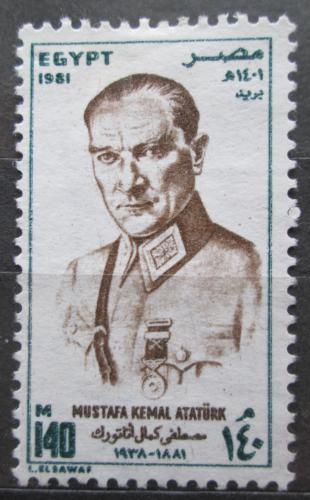 Poštová známka Egypt 1981 Prezident Atatürk Mi# 1377