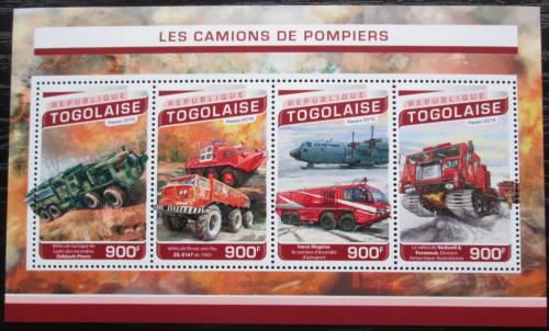 Poštové známky Togo 2016 Hasièská autá Mi# 7744-47 Kat 14€