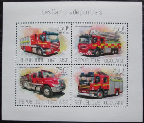 Poštové známky Togo 2013 Hasièská autá Mi# 5366-69 Kat 12€