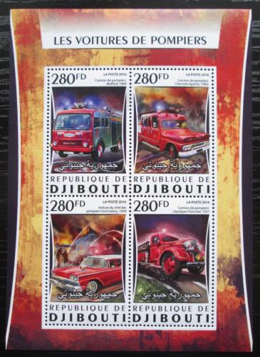 Poštové známky Džibutsko 2016 Hasièská autá Mi# Mi# 1079-82 Kat 12€