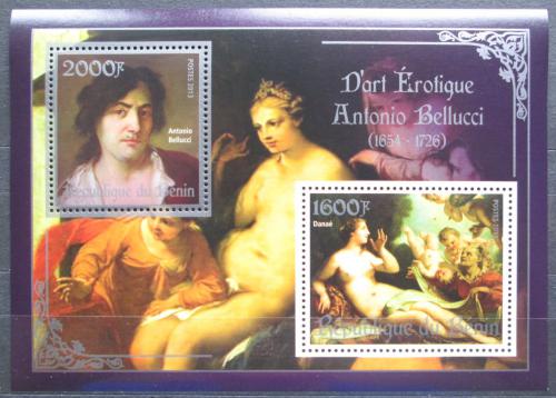 Poštové známky Benin 2013 Umenie, akty, Antonio Bellucci Mi# N/N