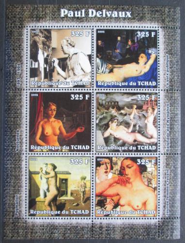 Poštové známky Èad 2002 Umenie, Paul Delvaux Mi# 2328-33 Kat 9€ 
