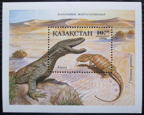 Poštovní známka Kazachstán 1994 Obojživelníci a plazi Mi# Block 2