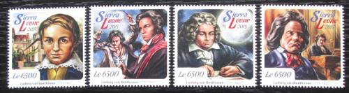Poštové známky Sierra Leone 2015 Ludwig van Beethoven Mi# 6783-86 Kat 12€