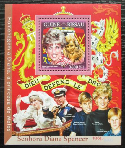 Poštová známka Guinea-Bissau 2016 Princezna Diana Mi# Block 1503 Kat 13.50€
