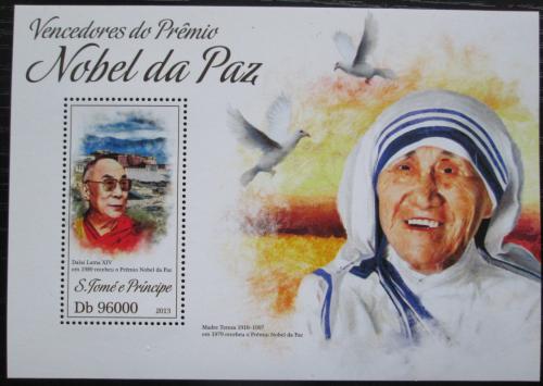 Poštová známka Svätý Tomáš 2013 Nositelé Nobelovy ceny za mír Mi# Block 925 Kat 10€