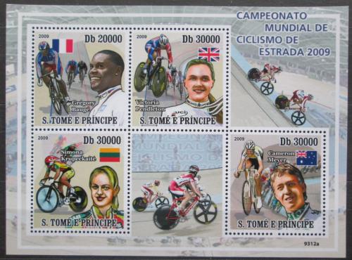 Poštové známky Svätý Tomáš 2009 MS v dráhové cyklistice Mi# 4078-81 Kat 11€