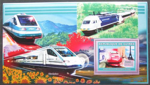 Poštová známka Guinea 2006 Moderní lokomotívy Mi# Block 1054