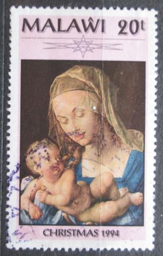 Poštová známka Malawi 1994 Vianoce, umenie, Albrecht Dürer Mi# 645
