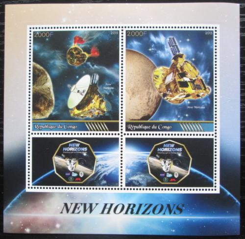 Poštové známky Kongo 2015 Vesmírná mise New Horizons Mi# N/N