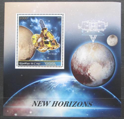 Poštová známka Kongo 2015 Vesmírná mise New Horizons Mi# N/N