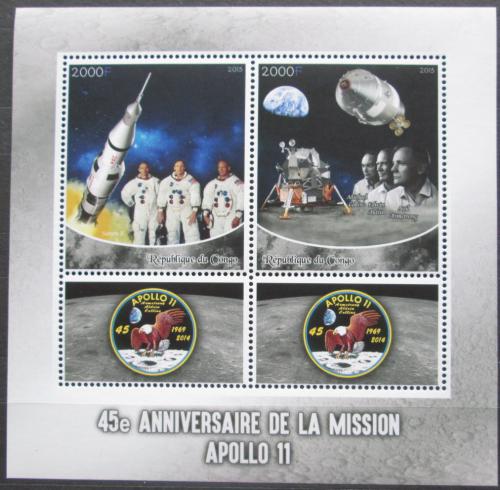 Poštové známky Kongo 2015 Prieskum Mìsíce, Apollo 11 Mi# N/N