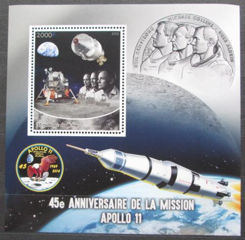 Poštová známka Kongo 2015 Prieskum Mìsíce, Apollo 11 Mi# N/N