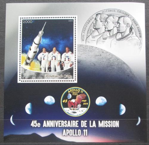 Poštová známka Kongo 2015 Prieskum Mìsíce, Apollo 11 Mi# N/N