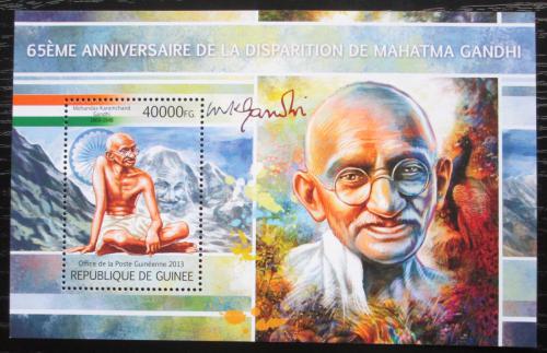 Poštová známka Guinea 2013 Mahátma Gándhí Mi# Block 2214 Kat 16€