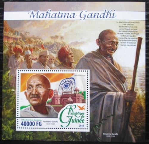 Poštová známka Guinea 2016 Mahátma Gándhí Mi# Block 2642 Kat 16€