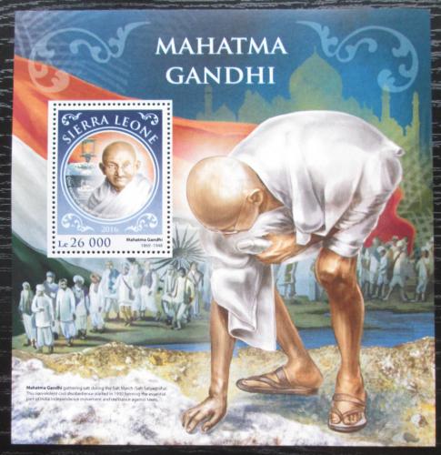 Poštová známka Sierra Leone 2016 Mahátma Gándhí Mi# Block 1068 Kat 12€