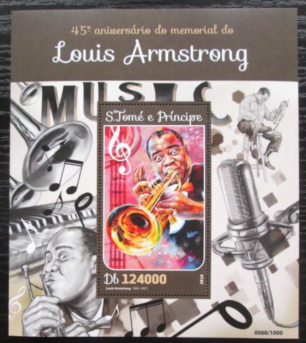 Poštová známka Svätý Tomáš 2016 Louis Armstrong Mi# Block 1167 Kat 12€