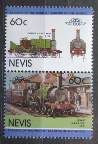Poštové známky Nevis 1985 Lokomotívy Mi# 262-63