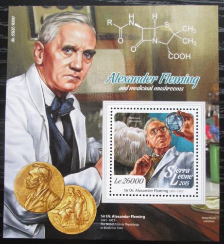 Poštová známka Sierra Leone 2015 Alexander Fleming Mi# Block 890 Kat 12€