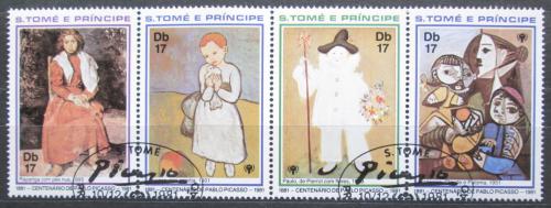 Poštovní známky Svatý Tomáš 1981 Umìní, Picasso Mi# Mi# 715-18 Kat 8€