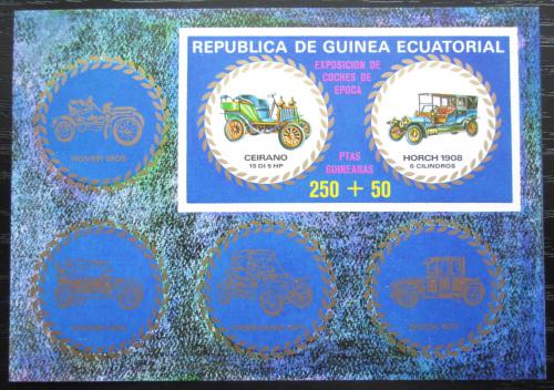Poštová známka Rovníková Guinea 1976 Historické automobily Mi# Block 229 Kat 7.50€
