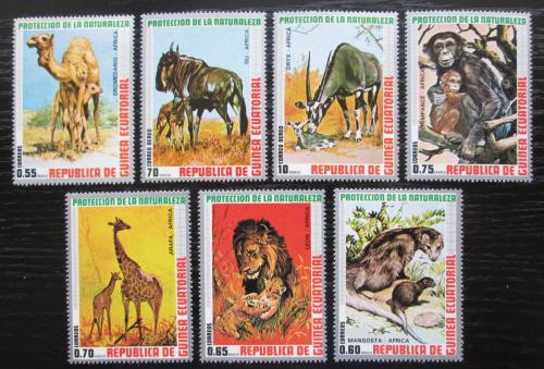 Poštové známky Rovníková Guinea 1974 Africká fauna Mi# 475-81