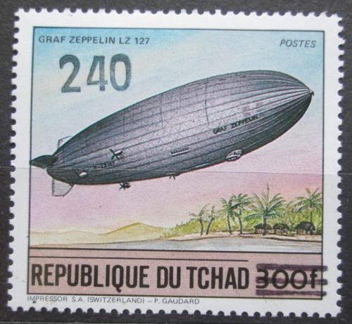 Poštová známka Èad 1987 Vzducholoï pretlaè RARITA Mi# 1152