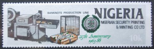 Poštová známka Nigéria 1988 Tisk bankovek Mi# 527