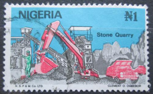 Poštová známka Nigéria 1986 Práce v kamenolomu Mi# 485