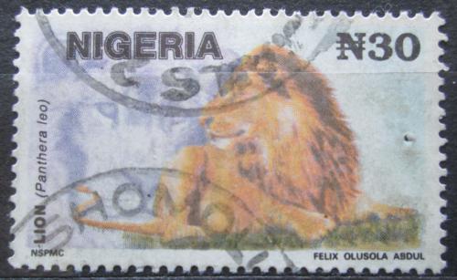 Poštová známka Nigéria 1993 Lev Mi# 610