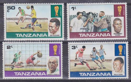 Poštové známky Tanzánia 1978 MS ve futbale Mi# Mi# 95-98