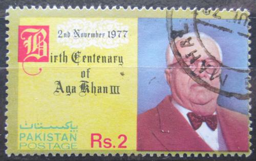 Poštová známka Pakistan 1977 Sultán Mahomed Shah Aga Khan III. Mi# 440